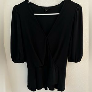 Banana republic peplum black top